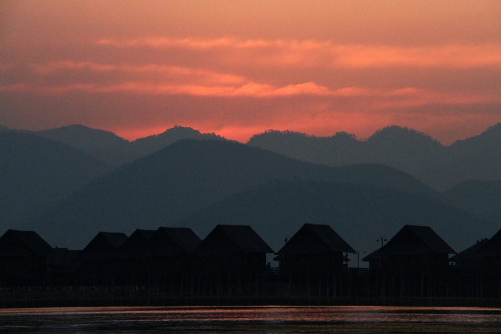  Myanmar Sunset at Inle Lake.